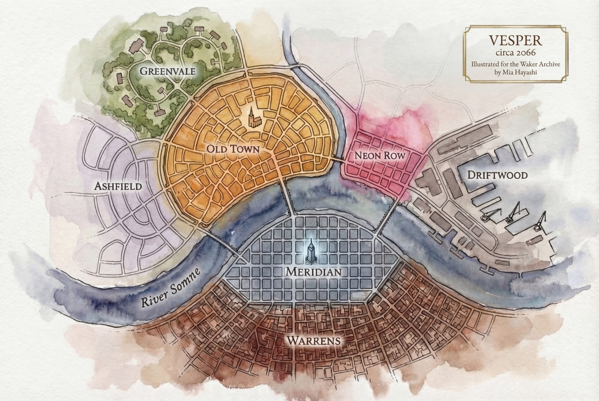 Old Town district map